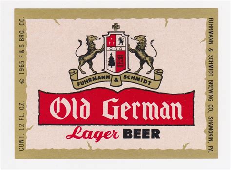 Old German Lager Beer Label