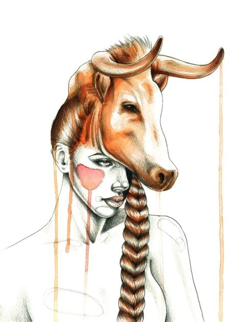 "Taurus" Art Print by Mia Desu | Taurus art, Zodiac art, Art prints