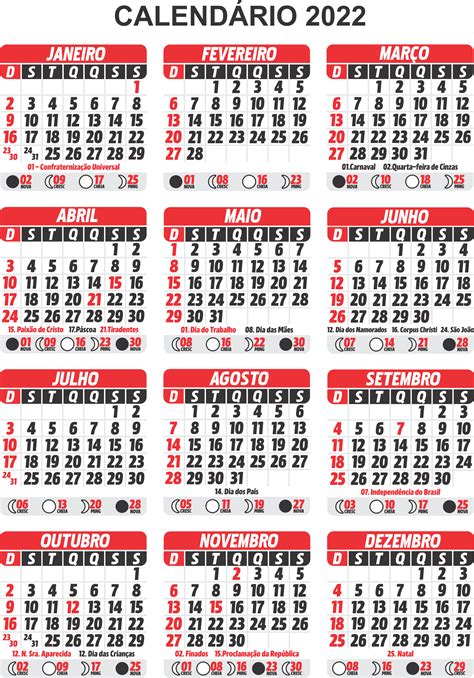 Base Calendário 2022 Png Em 2021 | Calendário Com Feriados, Calendário 1AD | Calendario para ...