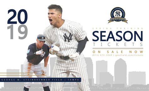 Yankees 2019 Spring Training Season Tickets