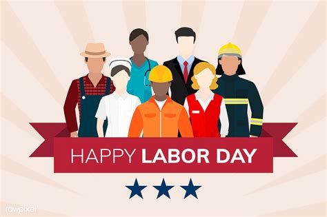 Happy labor day poster | Free stock illustration - 845779