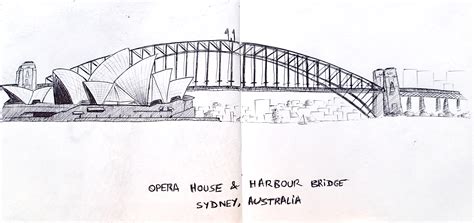 Drawing Sydney Harbour Bridge