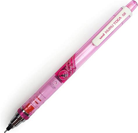 Uni Ball Kuru Toga 0.5mm – 2 x Self Sharpening Mechanical Pencil – Pink & Smoke Barrels + 24 ...