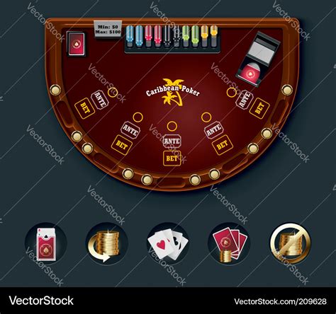 Poker table layout Royalty Free Vector Image - VectorStock