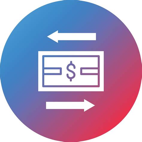 Transaction Glyph Circle Gradient Background Icon 7474367 Vector Art at ...