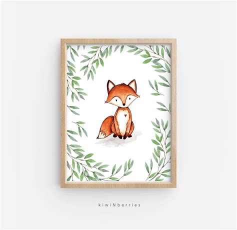 Nursery Wall Art Woodland Nursery Art Woodland Animals - Etsy