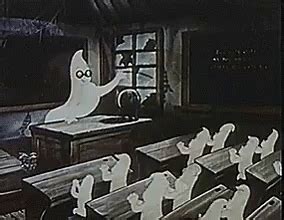 Ghosts School GIF - Ghosts School Cartoon - Discover & Share GIFs | Halloween cartoons, Vintage ...