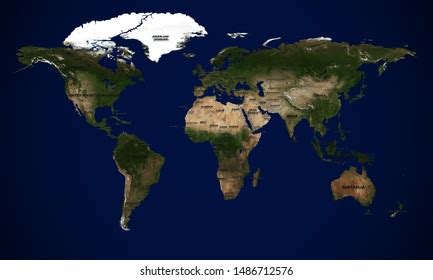 World Map Satellite Image