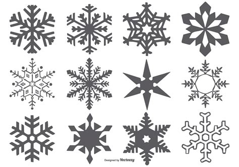 Vector Snowflake Shapes - Download Free Vector Art, Stock Graphics & Images