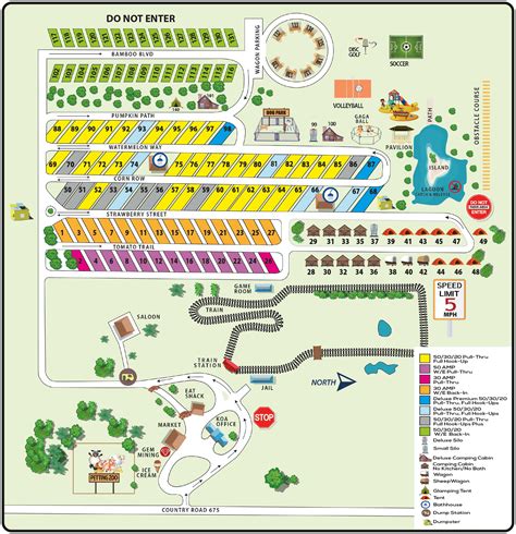 Bradenton, Florida Campground Map | Bradenton / Hunsader Farms KOA Holiday