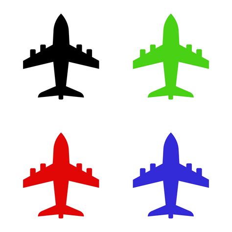 Set Of Airplane On White Background 2042446 Vector Art at Vecteezy