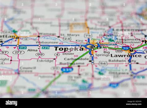 Topeka kansas on a map hi-res stock photography and images - Alamy