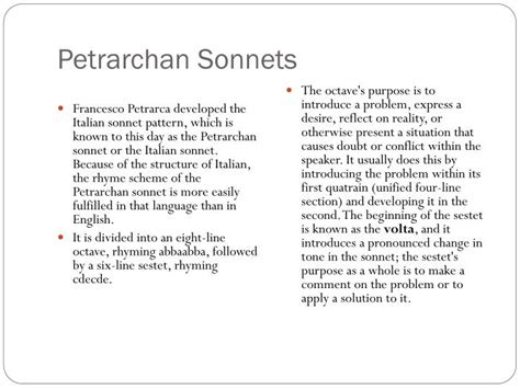 PPT - Sonnets PowerPoint Presentation - ID:5788255