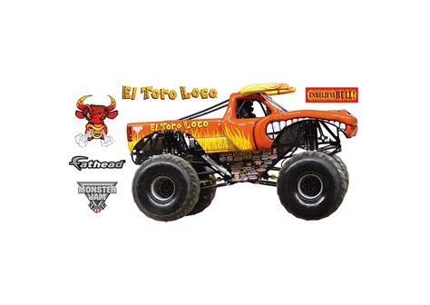 El Toro Loco Wall Decal | Shop Fathead® for Monster Trucks Decor