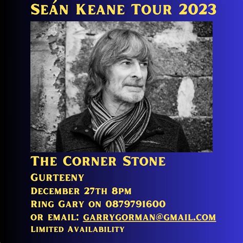 Seán Keane - Tour 2023 - The Corner Stone - Gurteeny - Galway | SeanKeane