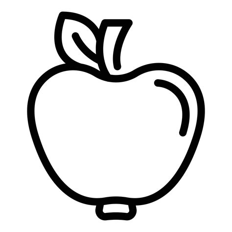 Apple icon, outline style 15688985 Vector Art at Vecteezy