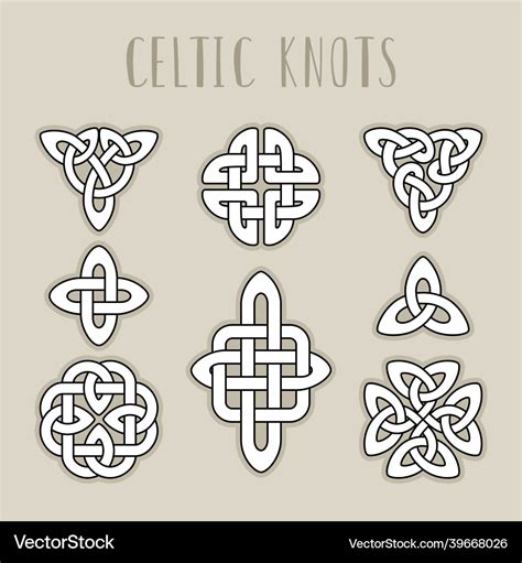 Scottish medieval symbols scotland celtic knot Vector Image