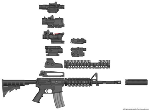 M4A1 SOPMOD Block II Kit by Scarlighter on DeviantArt