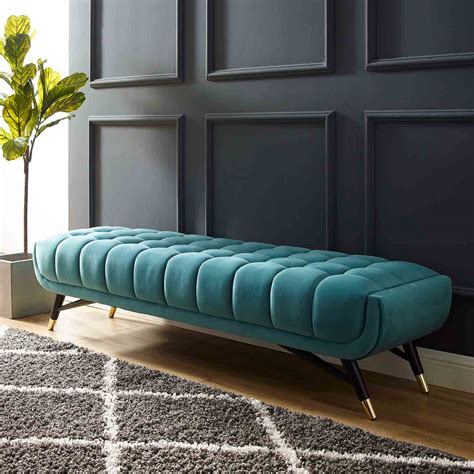 Modterior :: Living Room :: Benches :: Adept Upholstered Velvet Bench