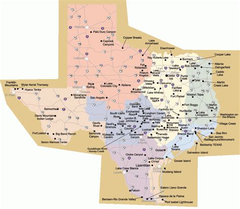 Texas State Parks Map - Printable Map