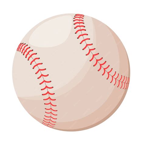 Premium Vector | A baseball ball on a white background. cartoon design.