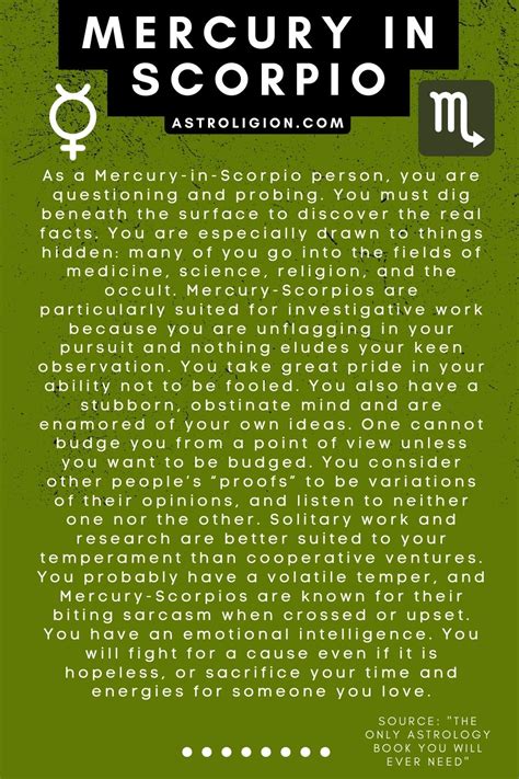 Mercury in Scorpio: Personality Characteristics | astroligion.com