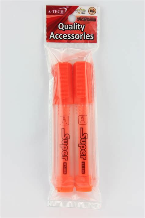 HIGHLIGHTER PEN (2PC) - ORANGE - A-Tech