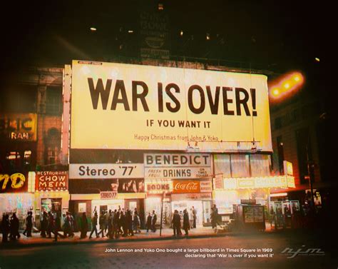 John Lennon Yoko Ono War Is Over Poster