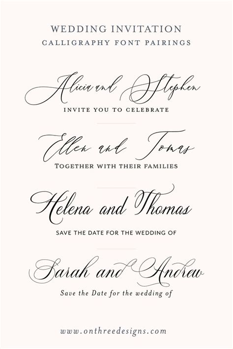 On Three Designs — Our all-time favorite fonts | Wedding invitation fonts, Classic fonts ...