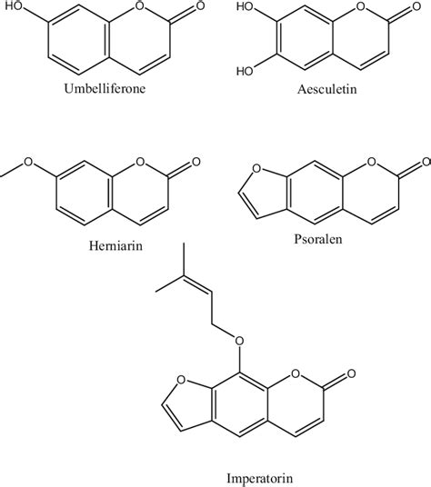 4 Some naturally occurring coumarin derivatives | Download Scientific Diagram