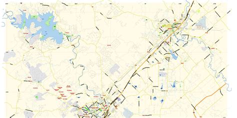 New Braunfels Texas US Map Vector Exact City Plan Low Detailed Street Map editable Adobe ...