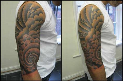 The 85 Best Cloud Tattoos for Men | Improb | Cloud tattoo, Half sleeve tattoos clouds, Cloud ...