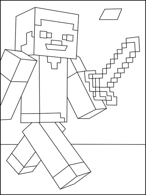 Minecraft-Steve-coloring-pages-5 Minion Coloring Pages, Minecraft ...