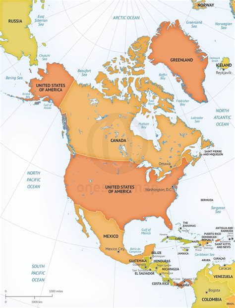 North America Map Printable