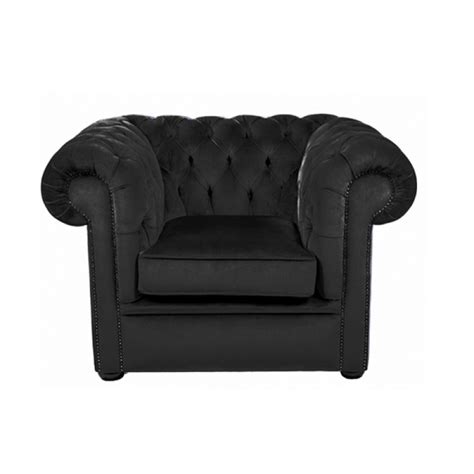 Black Velvet Chesterfield Style Armchair | Hire Armchairs