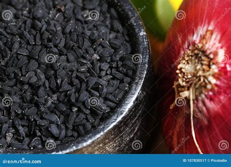 Nigella sativa seeds stock image. Image of pickle, natural - 107830517