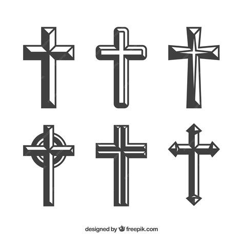 Free Vector | Silhouette christian cross collection