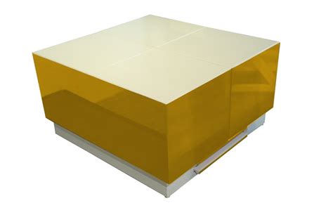 Polyester Top Cryno Mustard Yellow & White Center Table at Rs 27999 ...