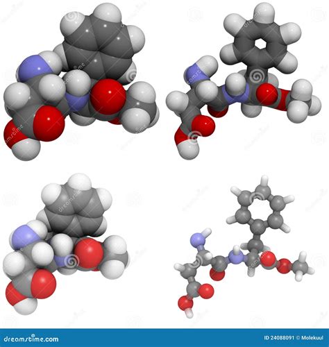 Aspartame Molecule Structure Illustration. Royalty-Free Stock Photography | CartoonDealer.com ...