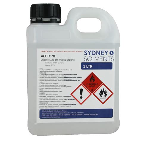 Acetone 1 Litre | Sydney Solvents