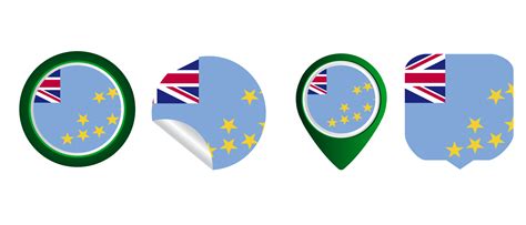 Tuvalu flag flat icon symbol illustration 12892242 PNG