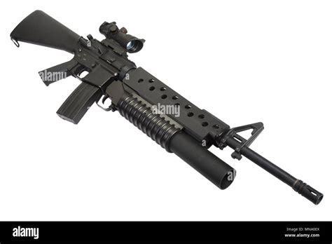 M16 rifle with an M203 grenade launcher Stock Photo - Alamy