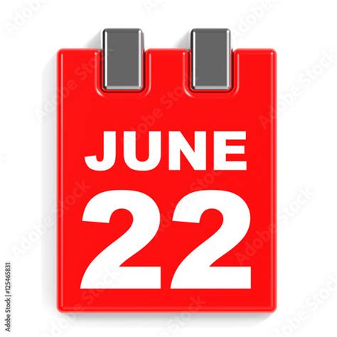 "June 22. Calendar on white background." Stock photo and royalty-free images on Fotolia.com ...