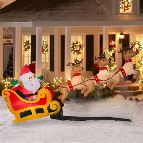 Santa Sleigh Yard Decoration Best Of Santa S Sleigh with Flying Reindeer – Home Design