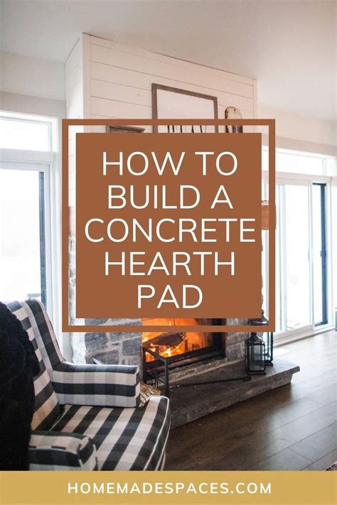 How to Build a Concrete Hearth Pad | Hearth pad, Diy fireplace ...