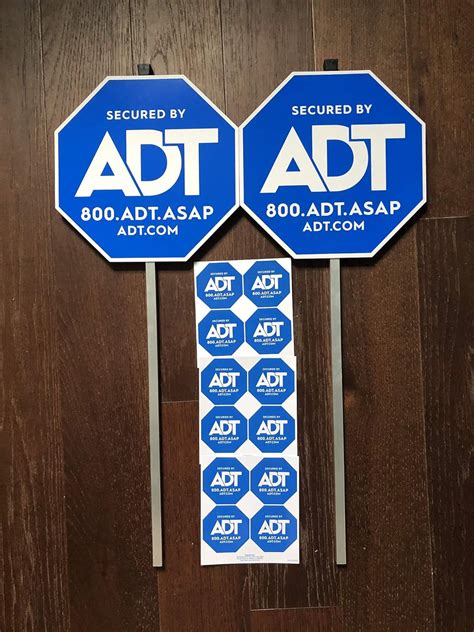 Amazon.com : 2 ADT Yard Sign + 12 ADT Window Stickers : Patio, Lawn & Garden