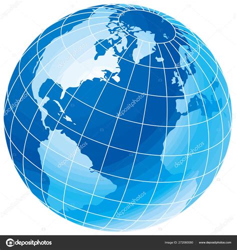 Map Earth World Planet Global Sphere Blue Lines Illustration — Stock ...