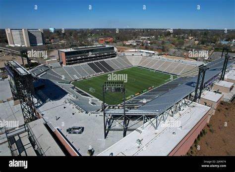 An aerial view of Protective Stadium, Sunday, Mar. 13, 2022, in ...