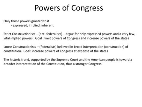 Powers of Congress