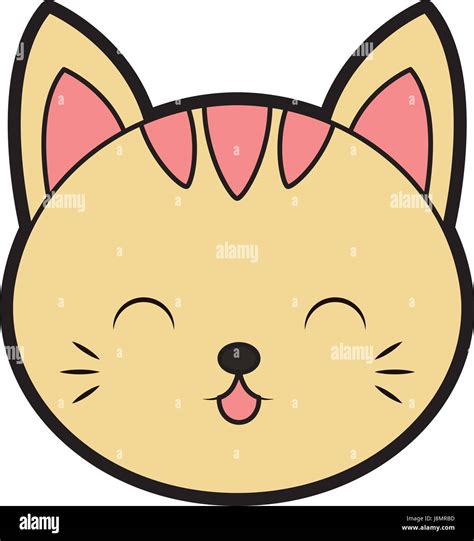 cute cat face cartoon Stock Vector Image & Art - Alamy